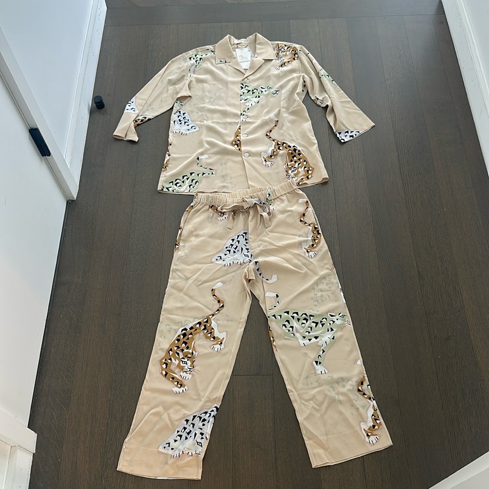 Olivia Von Halle silk set in Small